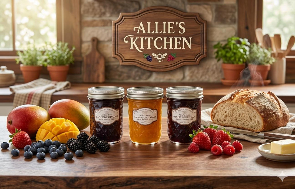 Allie's Organic Lineup of Marmalades and Jams
